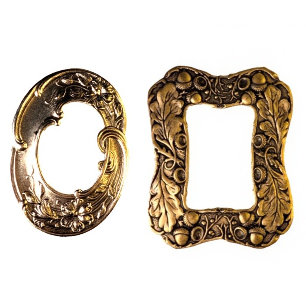 Brass Stamping Frame Backless Design Rectangle Oval PeepHole Frame 72-77mm 1ct