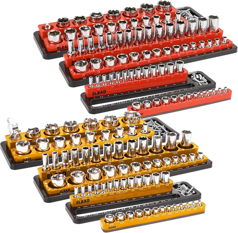 Durable Magnetic Socket Holder Set - Organize 143 Sockets with Ease and Speed