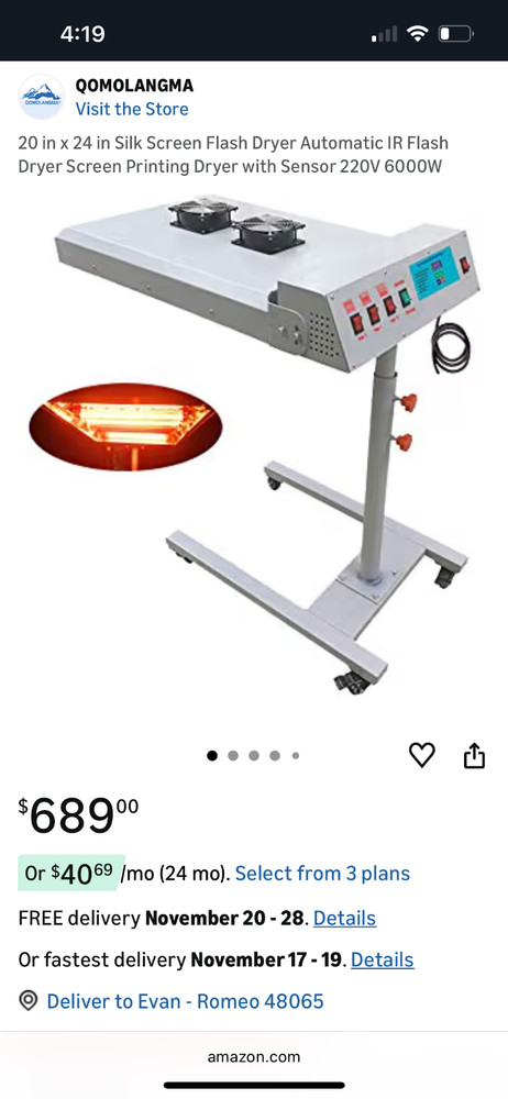 screen printing equipment used