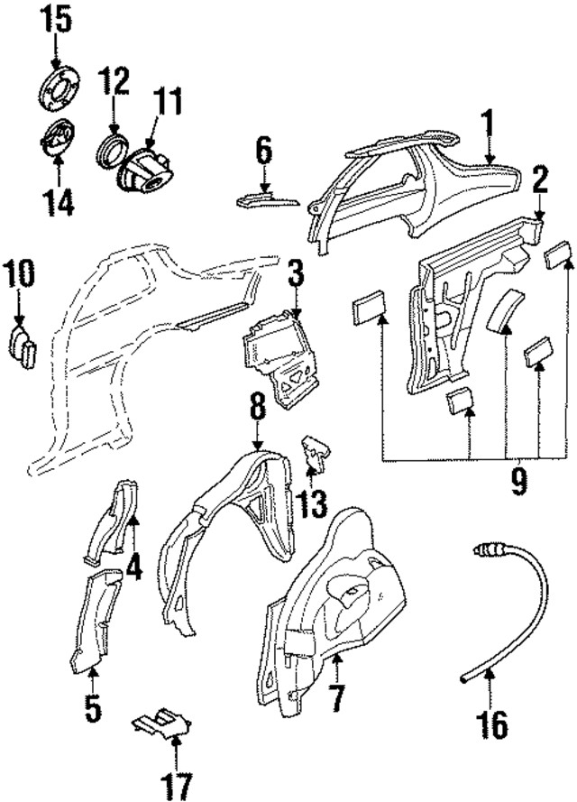 Genuine GM Outer Wheelhouse 22583387