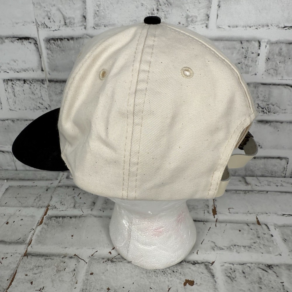 Vintage FORE! Golf OREF Hat Black White Embroidered