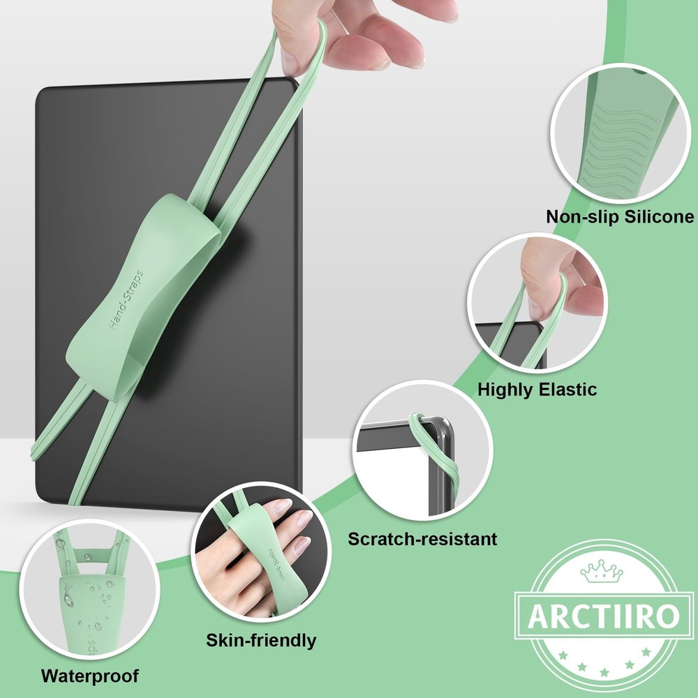 Arctiiro 2 Pack Comfortable Hand Strap for Kindle and Tablets, Kindle Accesso...