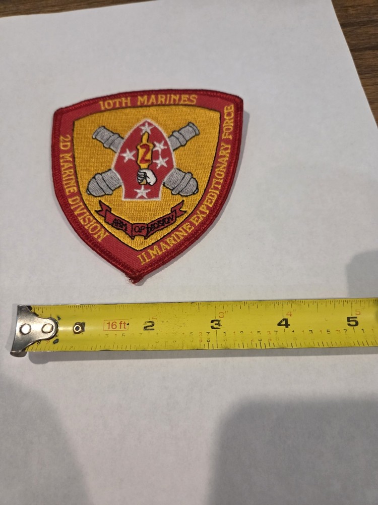 10th Marine Regiment 3 1/2" Patch 2D Division (USMC Marines) Expeditionary Force