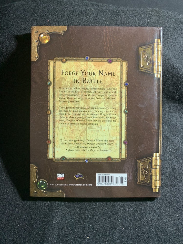 Dungeons and Dragons Supplement. COMPLETE WARRIOR PLAYERS GUIDE