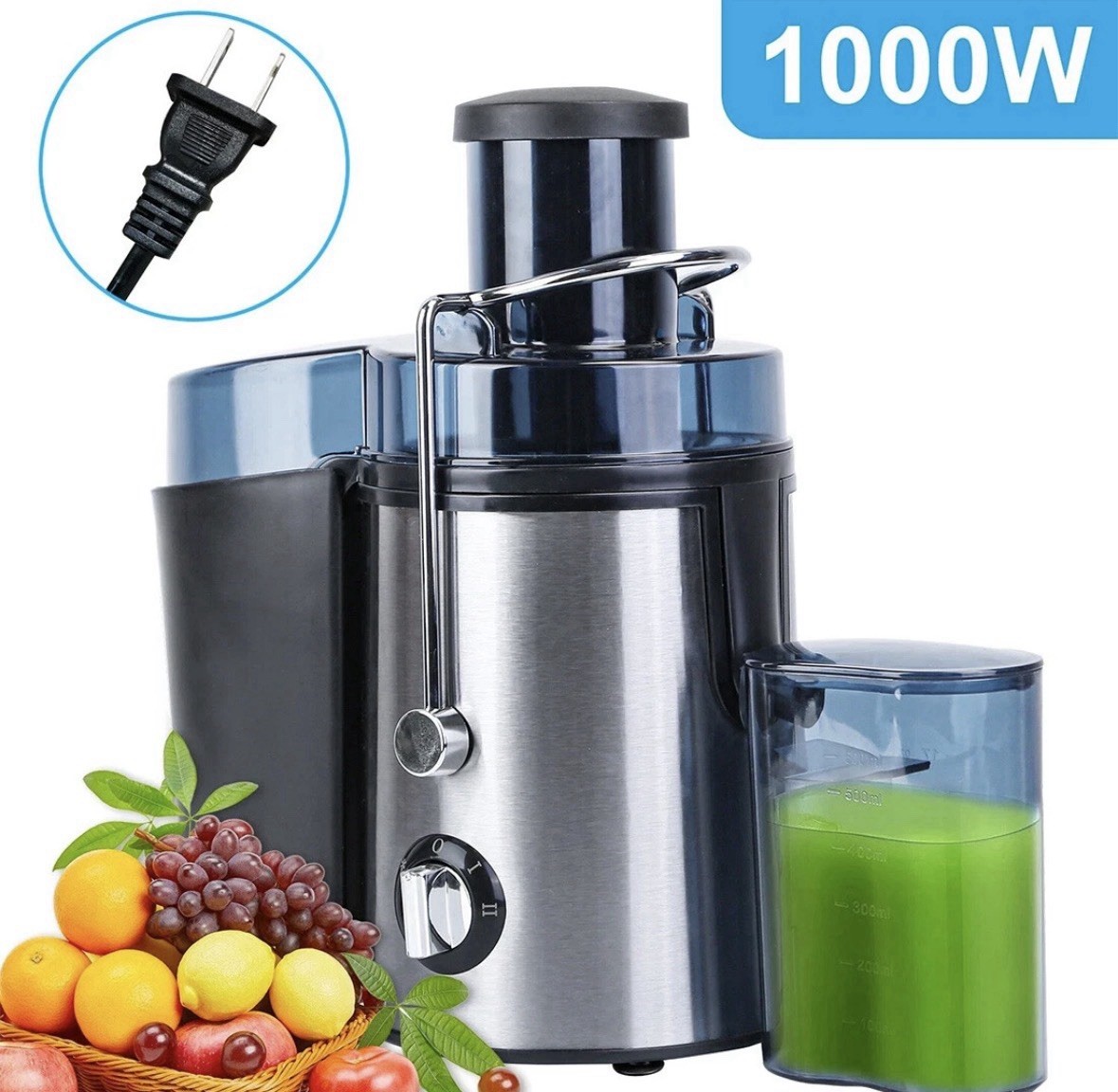 1000W Electric Juicer Fruit Vegetable Blender Juice Extractor Citrus Machine