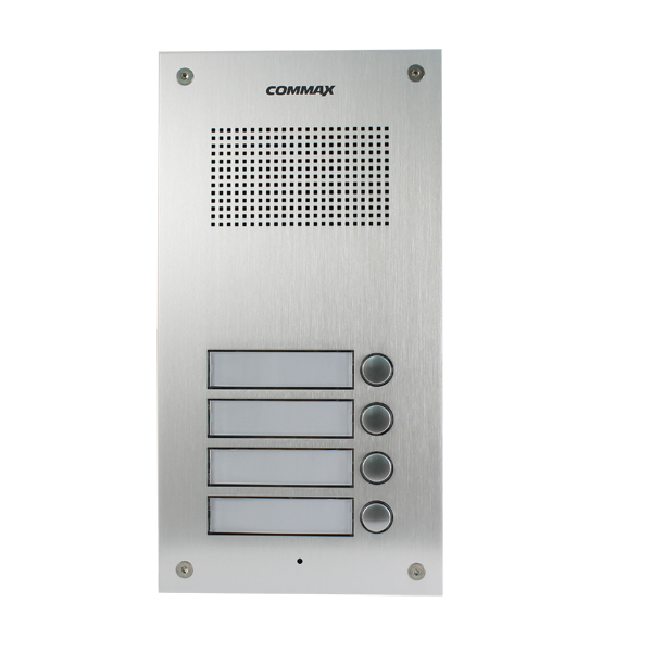 COMMAX INTERCOM: 4 Buttons Audio Door Panel for Apartments and Residence DR-4UM