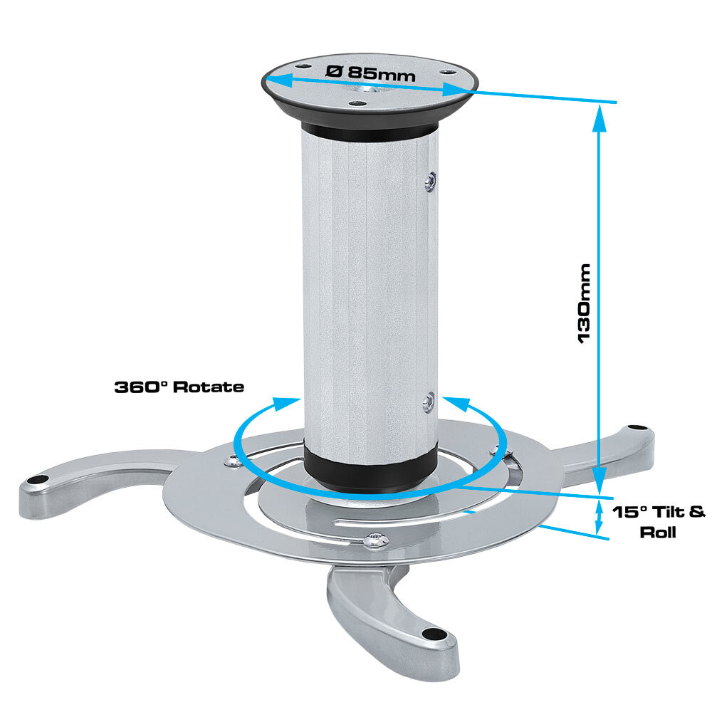 Extendable Projector Mount Adjustable Swivel Ceiling Bracket LCD DLP 22lb 44lb