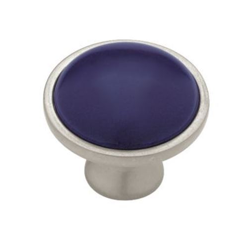 1-3/8" Plum Insert Knob Brushed Pewter