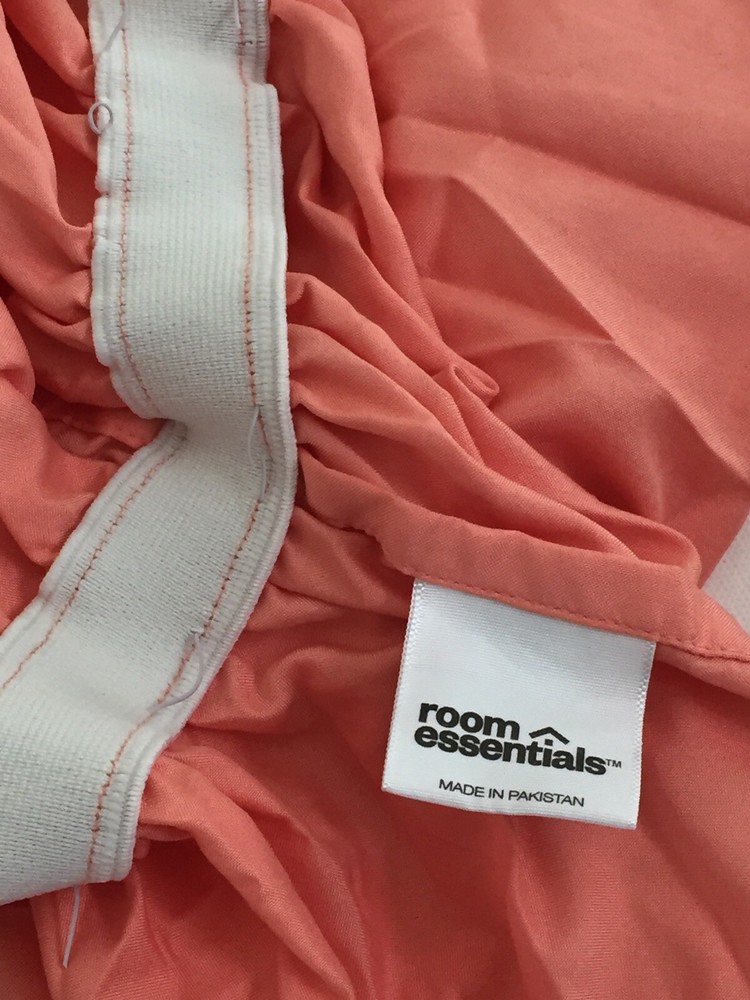 Room Essentials Sheet Fitted Twin Orange Polyester Fully Elasticized 2 Pockets