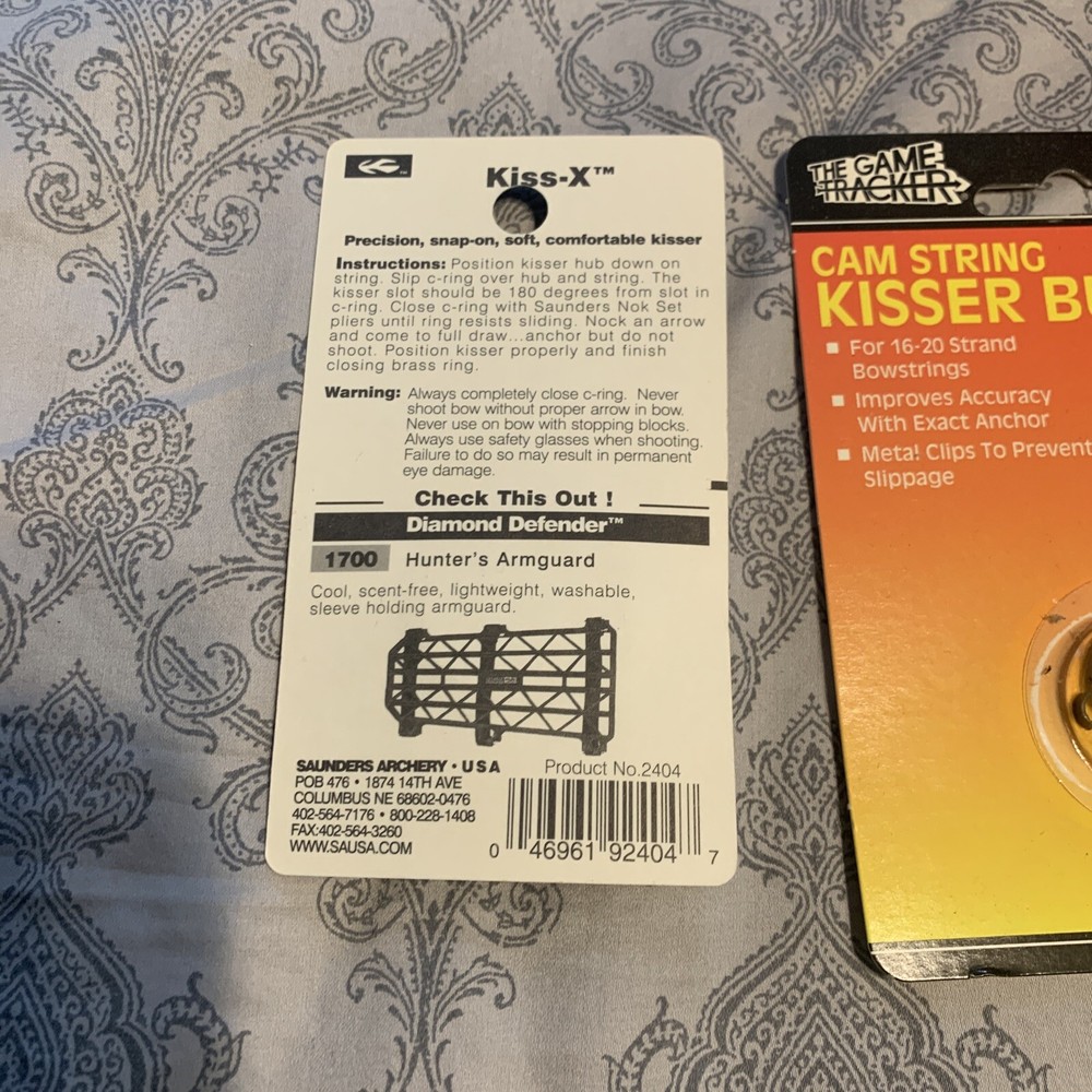 Saunders - Kisser Button - Kiss X - 1/2"-2404 game tracker cam string button