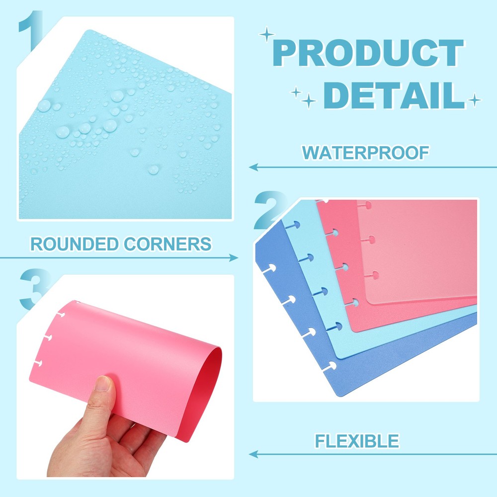 2 Set 10 x 7.1" B5 Discbound Notebook Cover, Blue