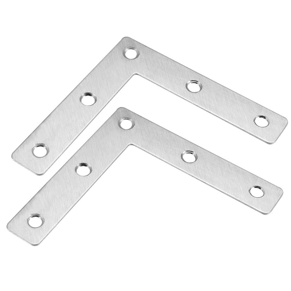 Flat plate shape L 80mmx80mm angle bracket angle brackets repair 5pcs.