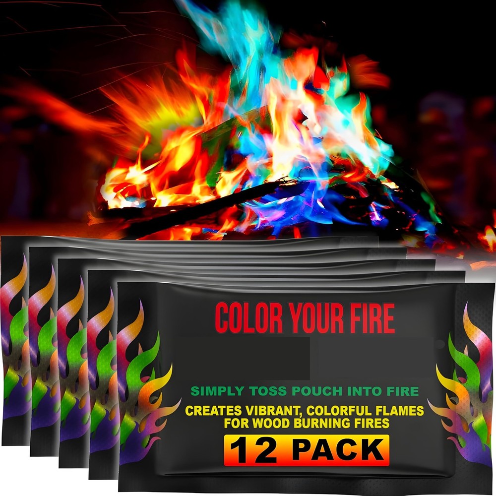 Magic Campfire Fire Color Changing Packets â€“ 12 Pack (25G Each) â€“ Rainbow...