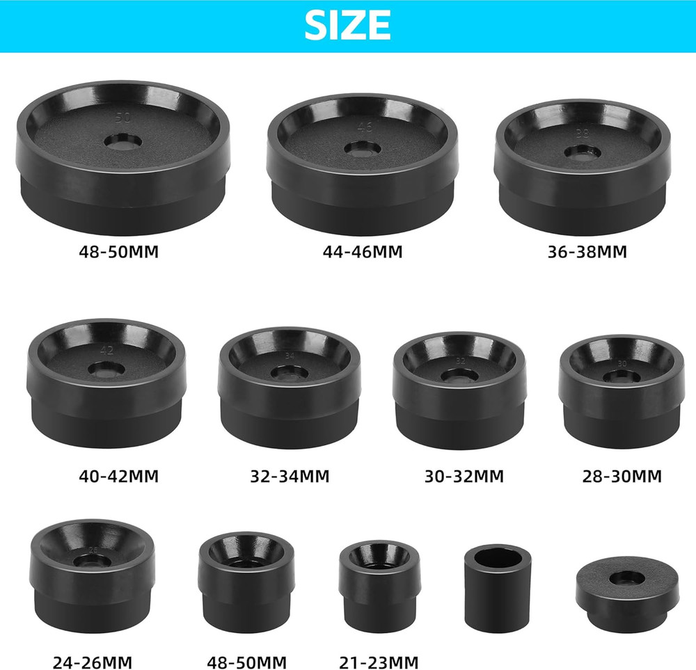 Watch Press Tool Set, Press Set Back Case Closer with 12 Molds