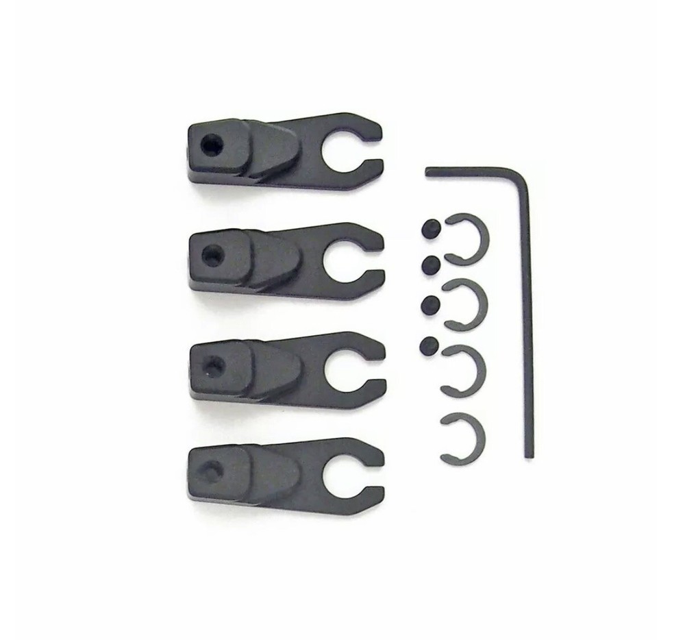 4pk Replacement / Conversion Clips For MSA Sordin 3M ARC Rail Headset Adapters