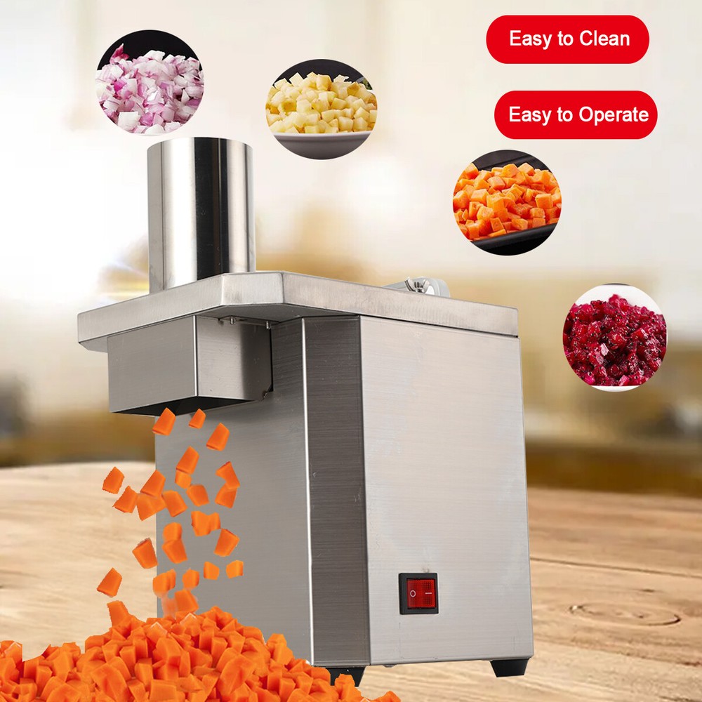 110V Automatic Dicer Manual Dicing Machine Electric Vegetable Chopper Commercial