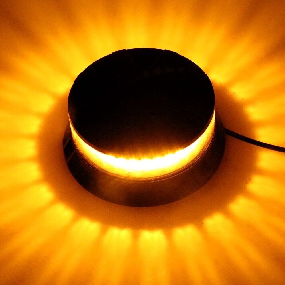 Emergency Warning Light 6.3cm LED Magnetic Strobe Headlight Amber Forklift E9