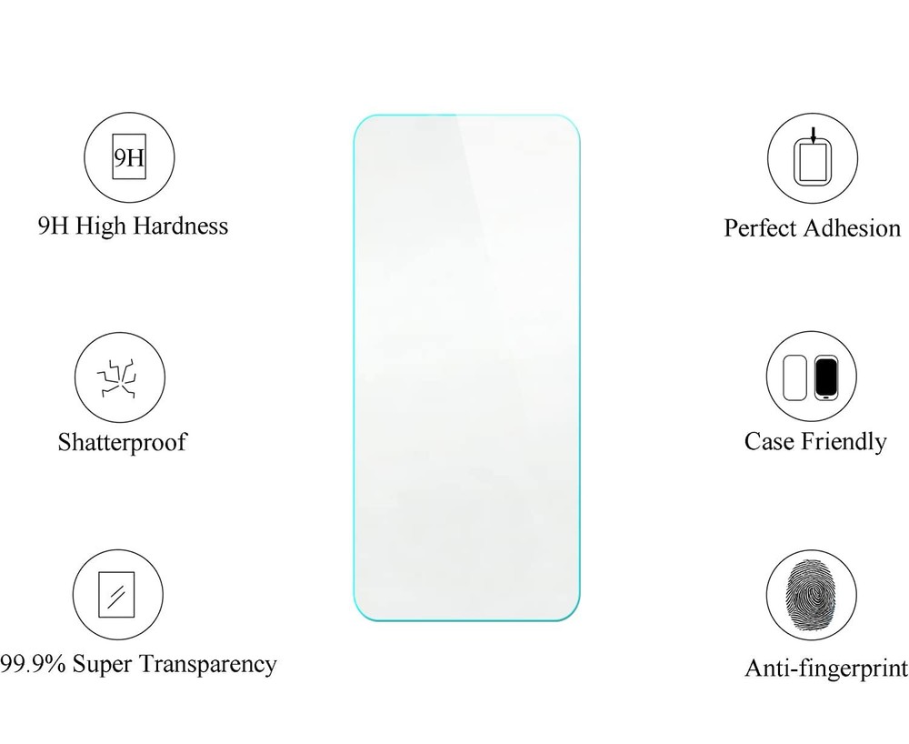 for PCD P63L Phone Case Cover Glass Screen Protector A1