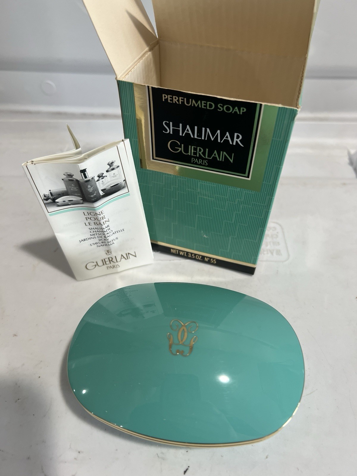Shalimar Guerlain Paris Perfumed Soap-Savon De Toilelette WT 3.5 OZ. No 55 RARE