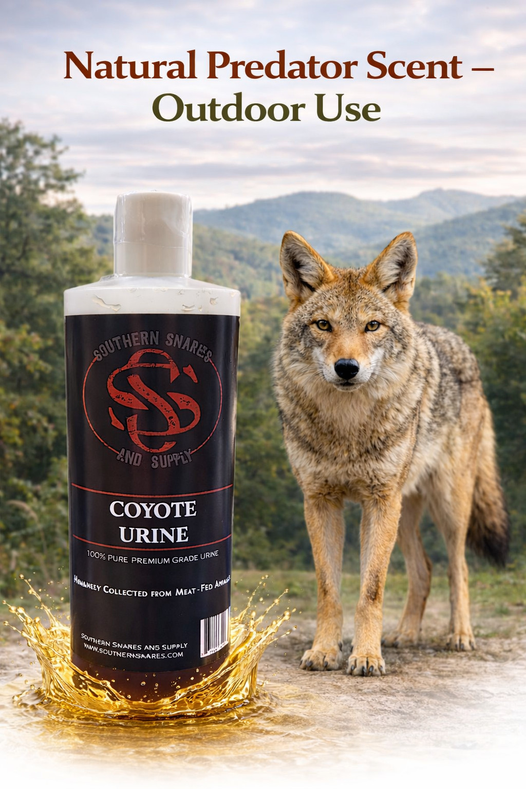 COYOTE URINE 100% PURE PROFESSIONAL QUALITY TRAPPING FOX COYOTE BAIT LURE
