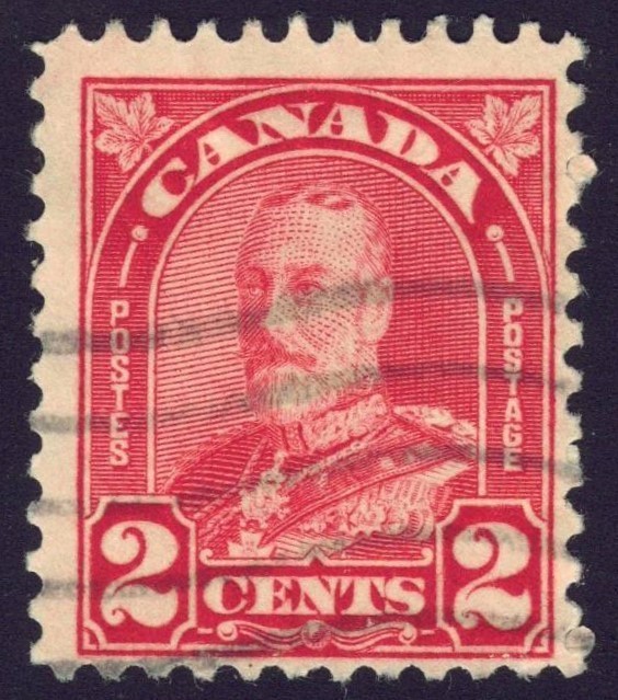 Canada sc#165 King George V "Arch/Leaf Issue",  Used