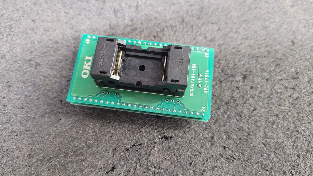 Rare OKI Socket 48I-48A SPC-1751A TSOP48 to DIP IC Chip Programming Adapter