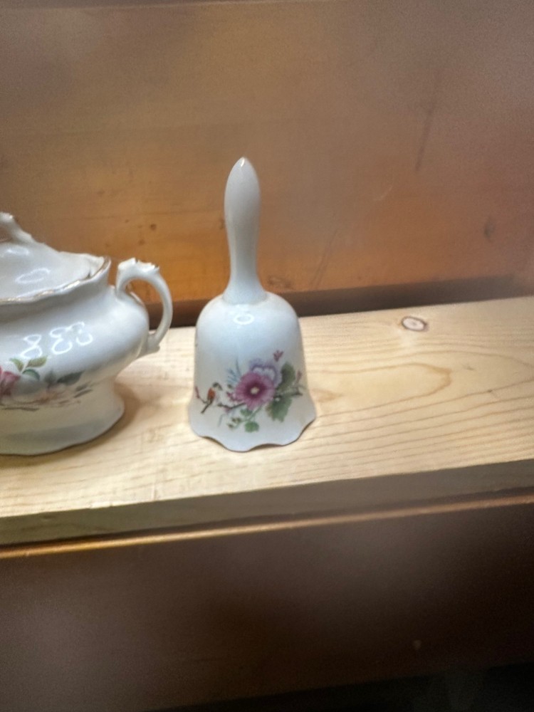 Vintage Sugar Bowl and Servant Bell