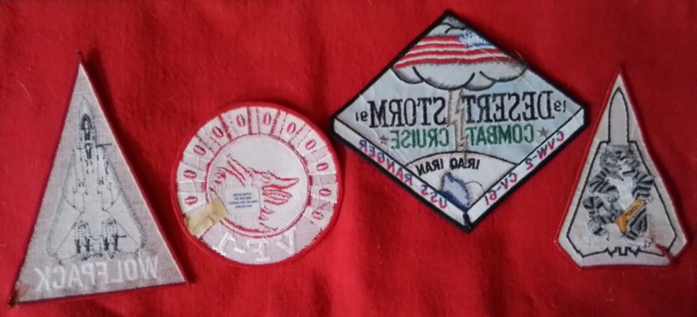 DESERT STORM VF-1 WOLFPACK SQUADRON PATCH SET - F-14A TOMCATS