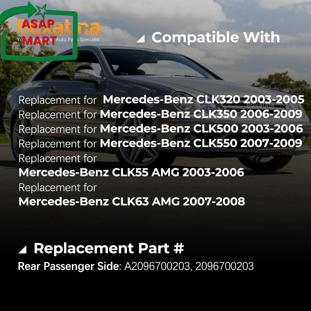 A2096700203 Passenger Side Rear Window Regulator Replacement for -Benz C