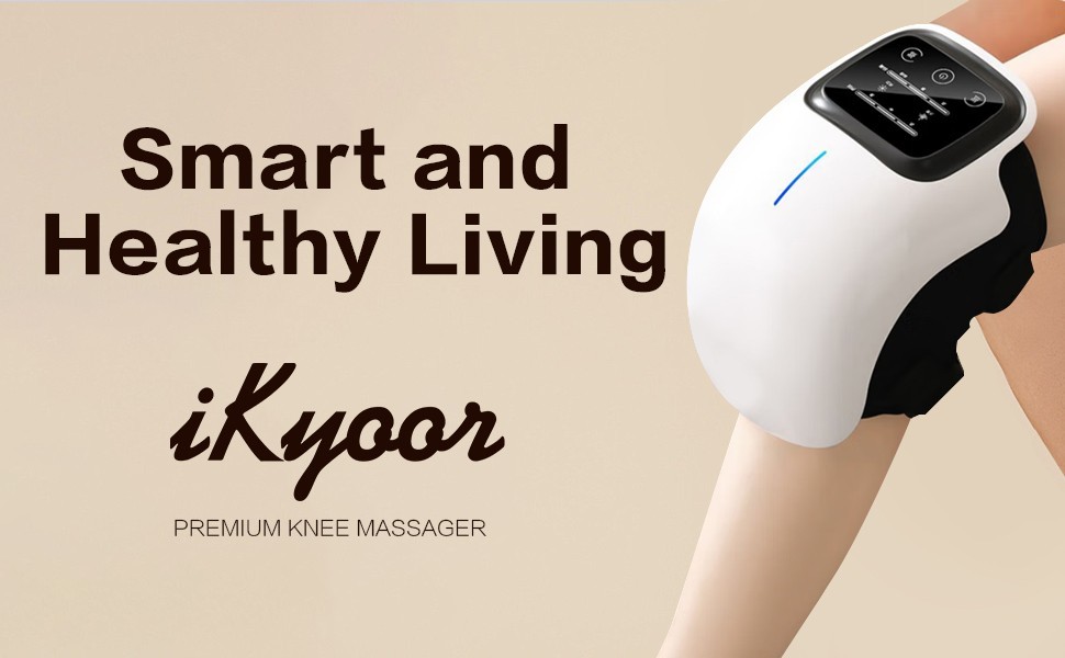 Wireless Knee Massager with Heat Vibration Massage LED Screen Infared Therapy