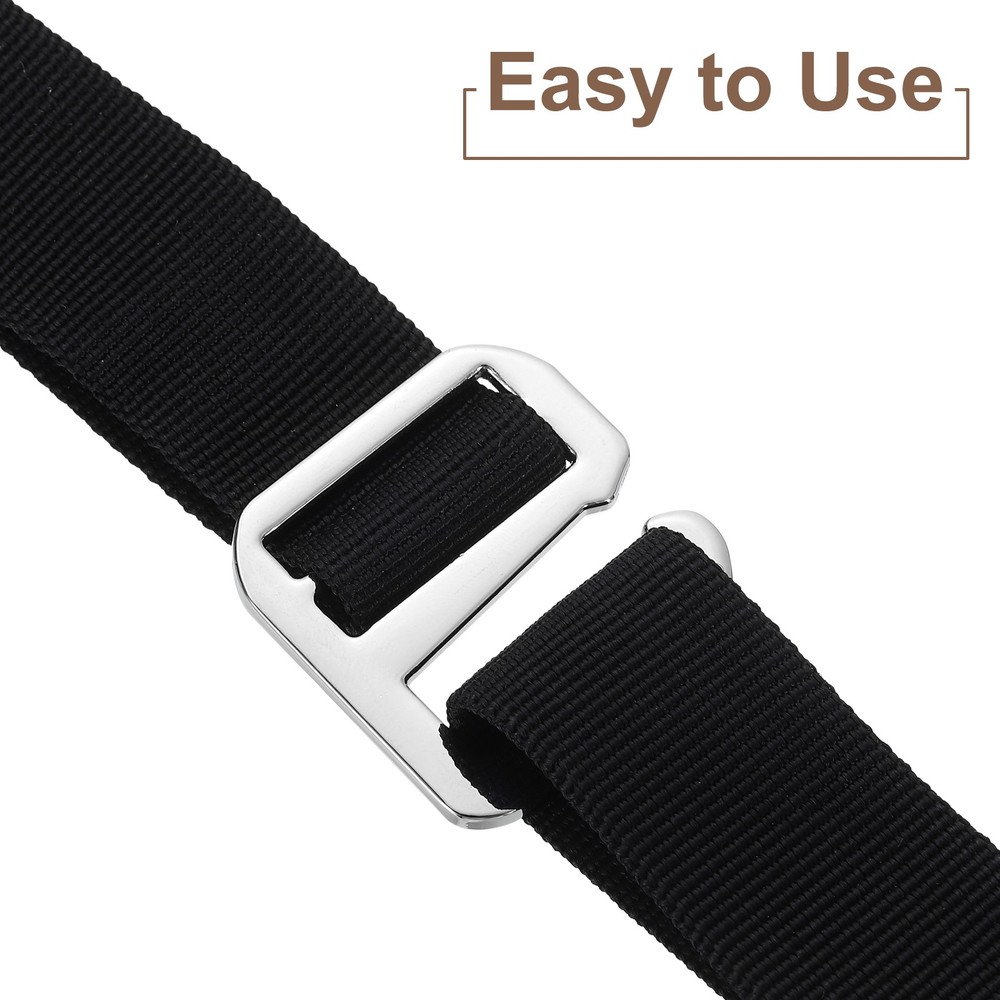 2Pcs G-Hook Webbing Buckles 50mm Flat Tri-Glide Black