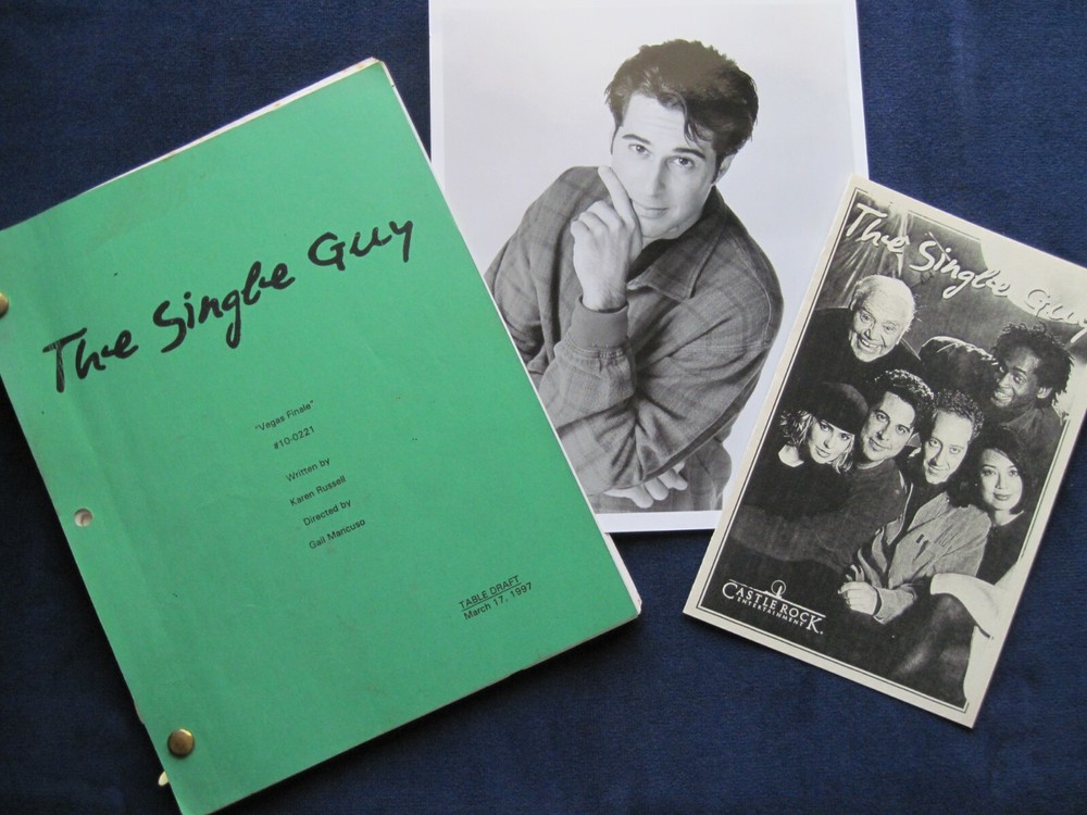 ORIGINAL SCRIPT for TVs THE SINGLE GUY - VEGAS FINALE, JONATHAN SILVERMAN's COPY