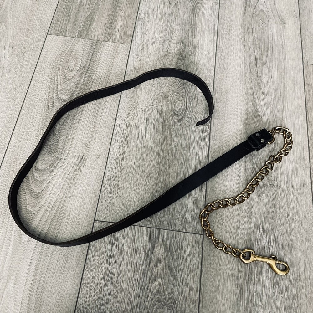 leather lead with chain 47”