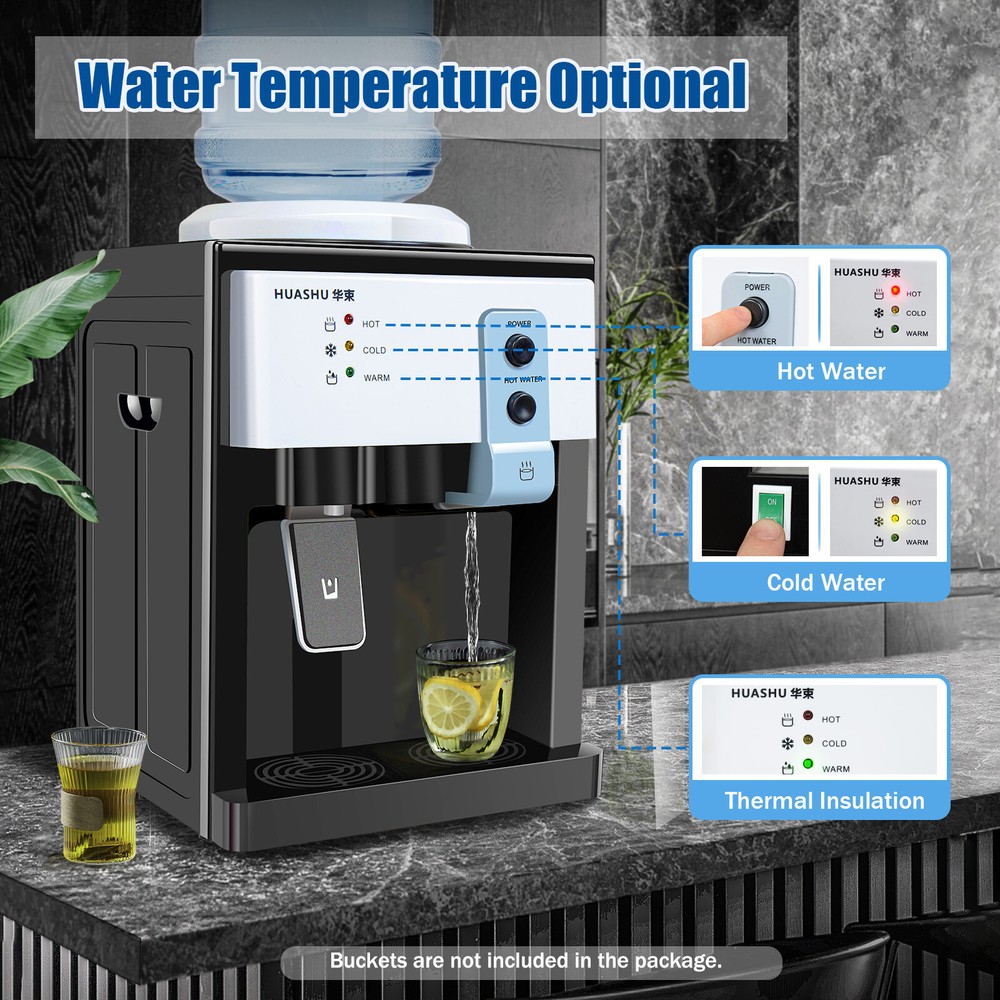 5 Gallon Hot/Cold Water Dispenser Top Loading Countertop Drinking Machine