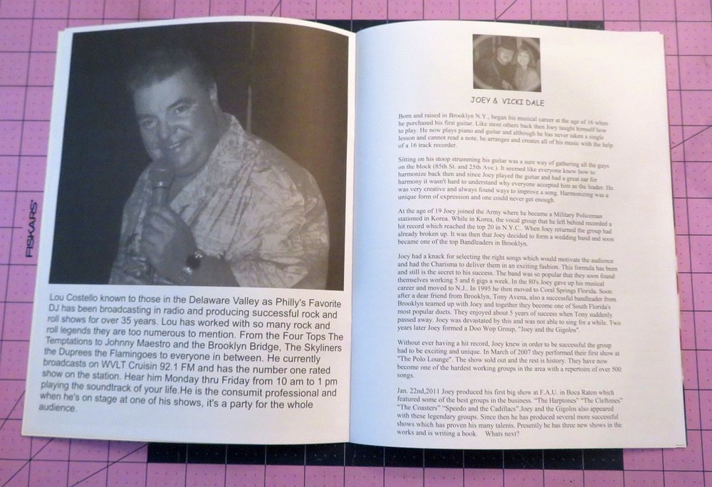 2013 Jimmy Clanton Autographed Program Rock and Roll Legends