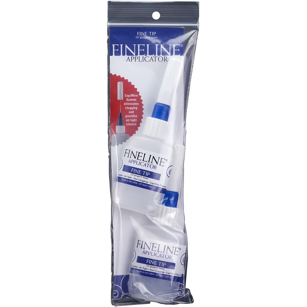 Fineline 20 Gauge Applicators & Bottles - Empty 2/Pkg-1.25oz - 2 Pack