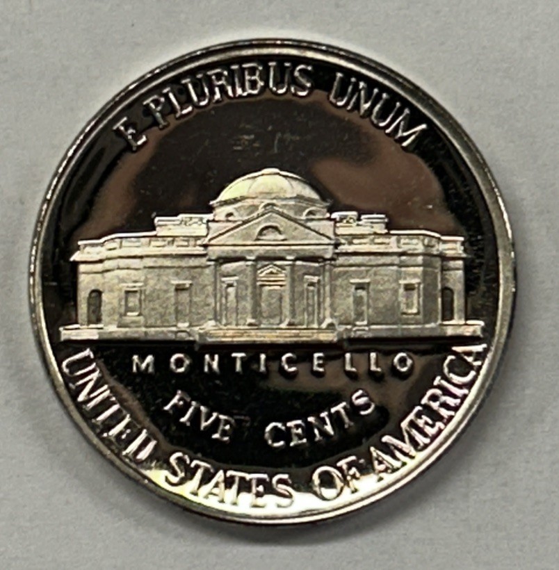 1986 S Proof Jefferson Nickel - Five Cent Coin from Proof Set