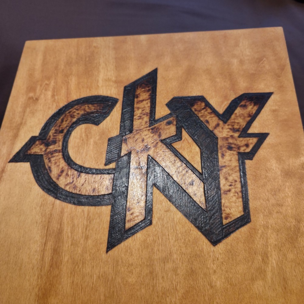 CKY Handmade Wood Pyrography Wall Plaque 12" x 12"