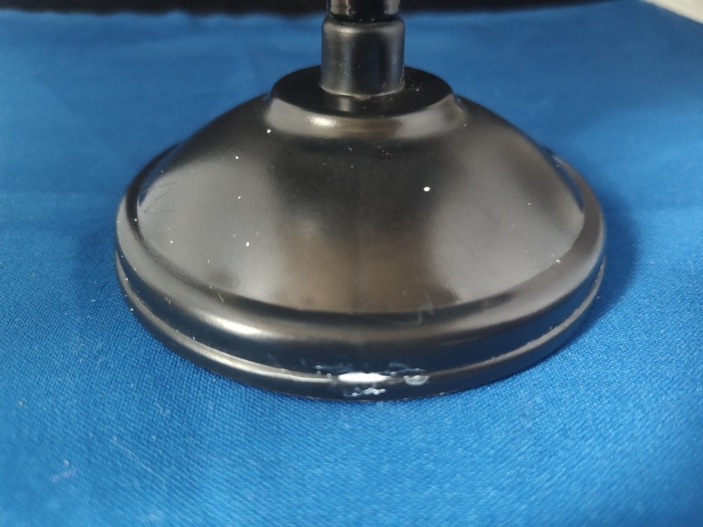 Blue And Black 5.5in Plastic Globe On Black Plastic Stand