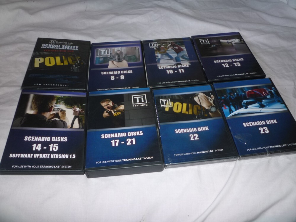 POLICE TI TRAINING LAB / SECNARIO DISKS, 8 PACKAGES