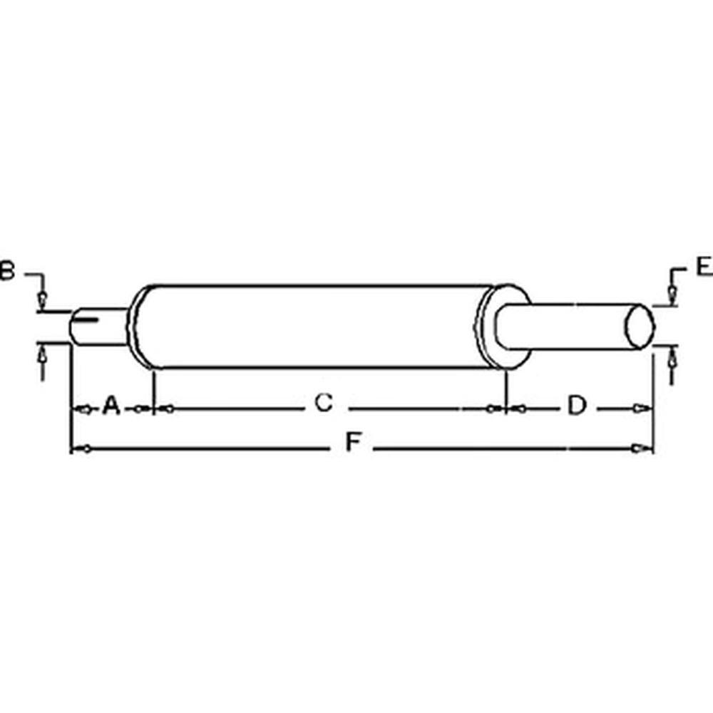 Fits Ford 2000 3000 4000 5000 VERTICAL UPRIGHT EXHAUST EXH MUFFLER C7NN5230JM