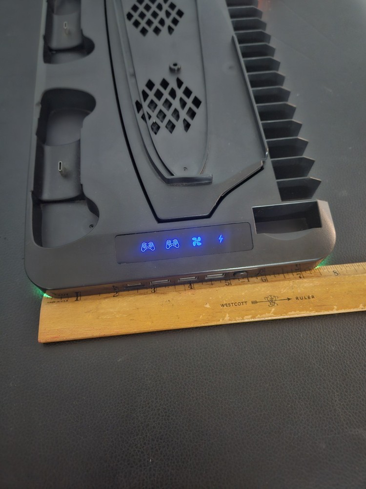WorksP5 Charging Dock Station Stand Cooling Fan For PS5 Console Dual Controller