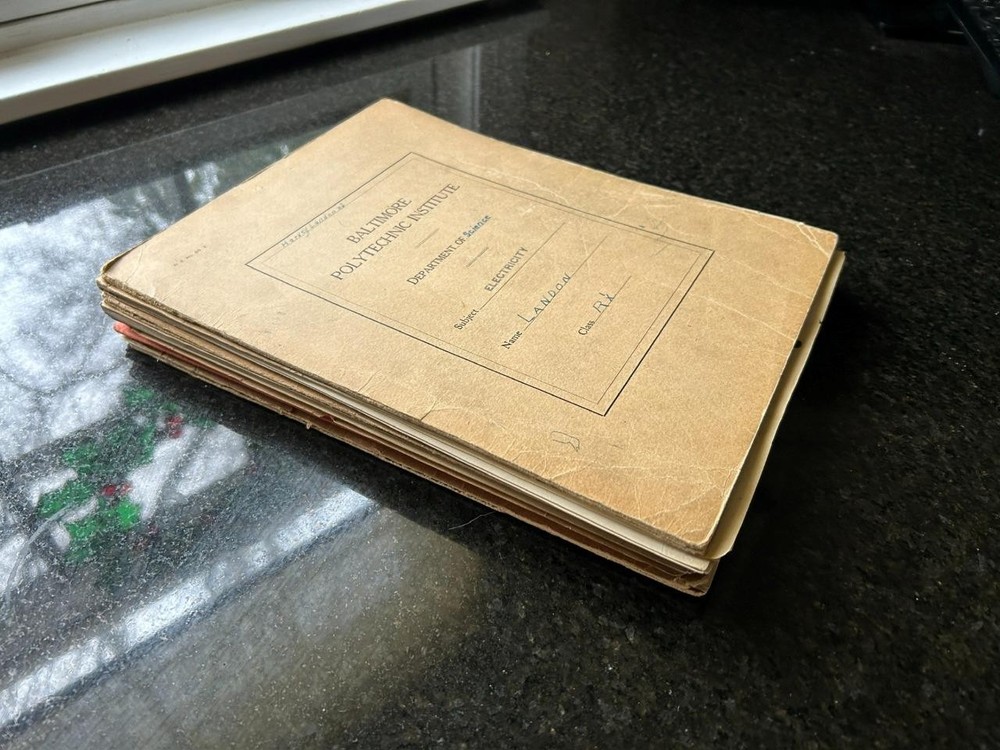 1924-26 Poly High School Baltimore Notebooks-Engineer Drawings & More