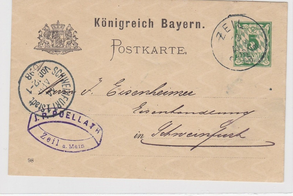 German Postal History Stamps Postcard Ref: R4761