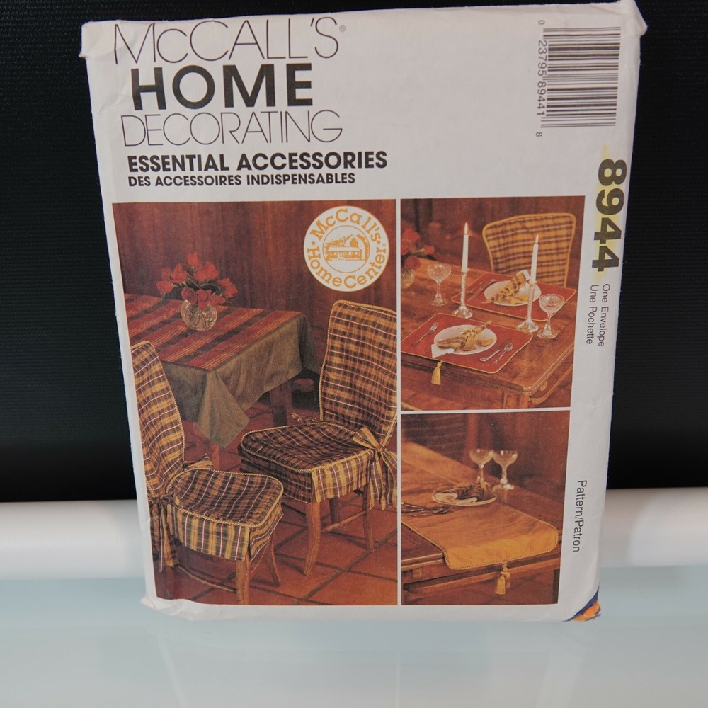 McCall's 8944 Sewing Pattern Home Decorating Dining Room Essential Accessories