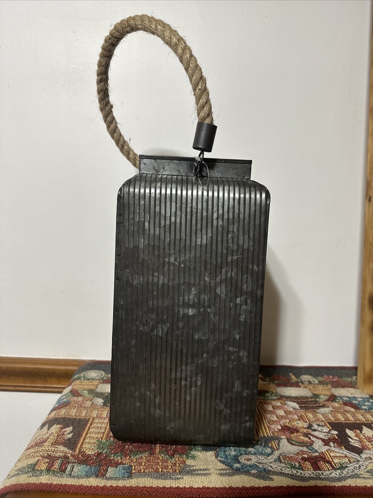 Galvanized Jack O Lantern Led Candle