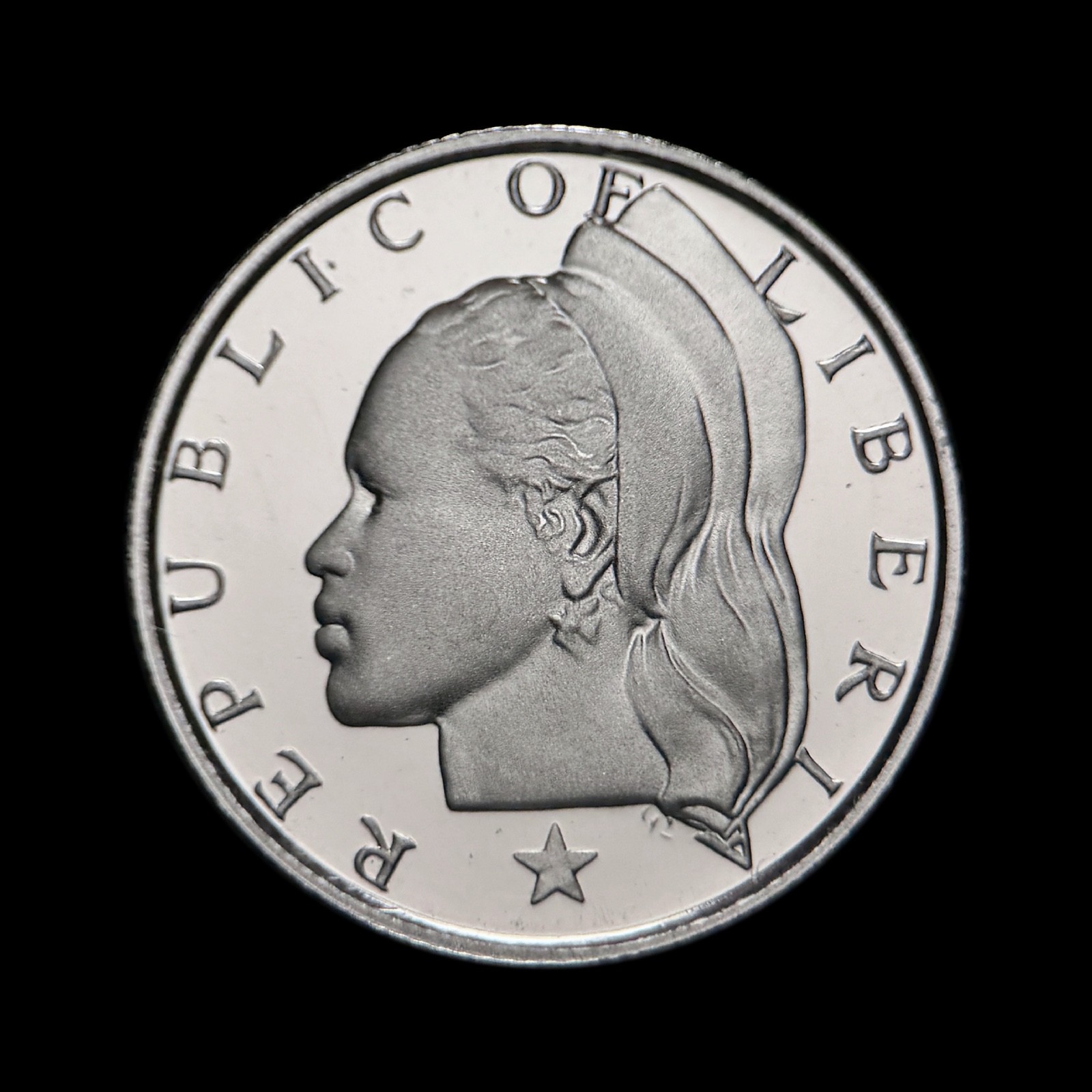 LIBERIA. 1976, 10 Cents - Woman Headdress, Royal Mint Wales RARE 2 Proof