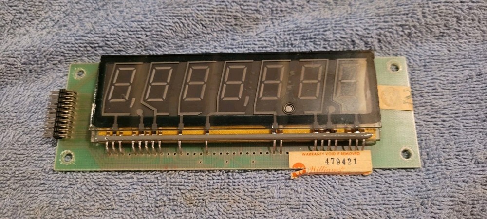 Williams Black Knight 7 Digit Numeric Display TESTED AND WORKING