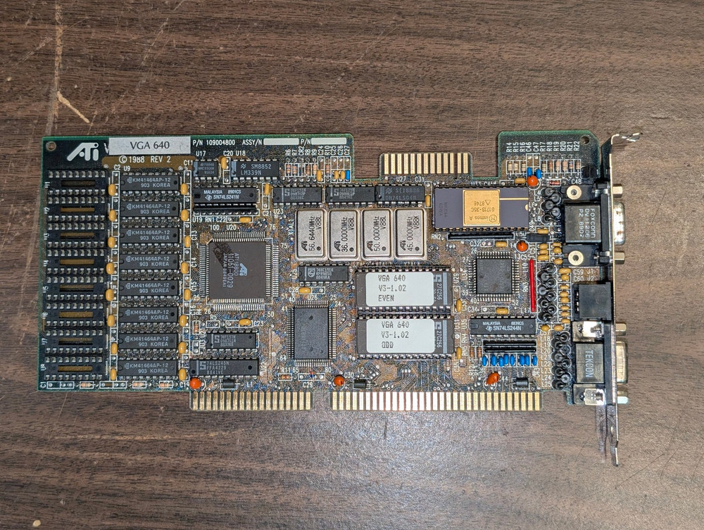 ATI VGA 640 graphics accelerator 1988; untested