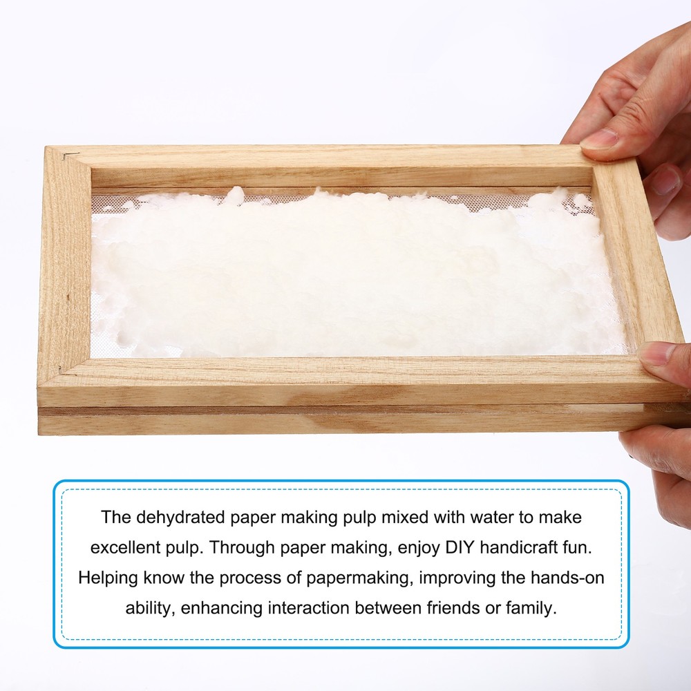50g Dehydrated Paper Making Pulp, 6 Pack Paper Making Material, White
